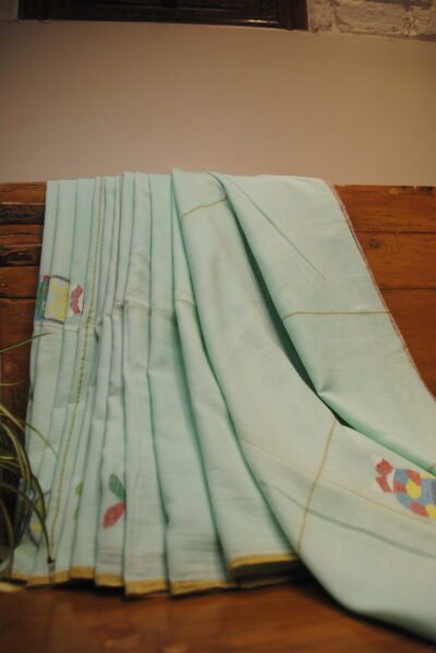 cotton muslin jamdani saree