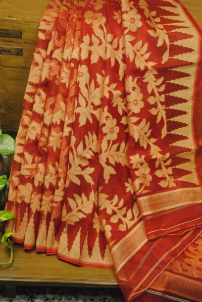 tussar jamdani saree